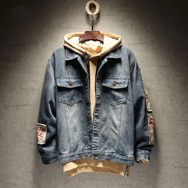 Carter Patch Designs Ripped Style Denim Jacket