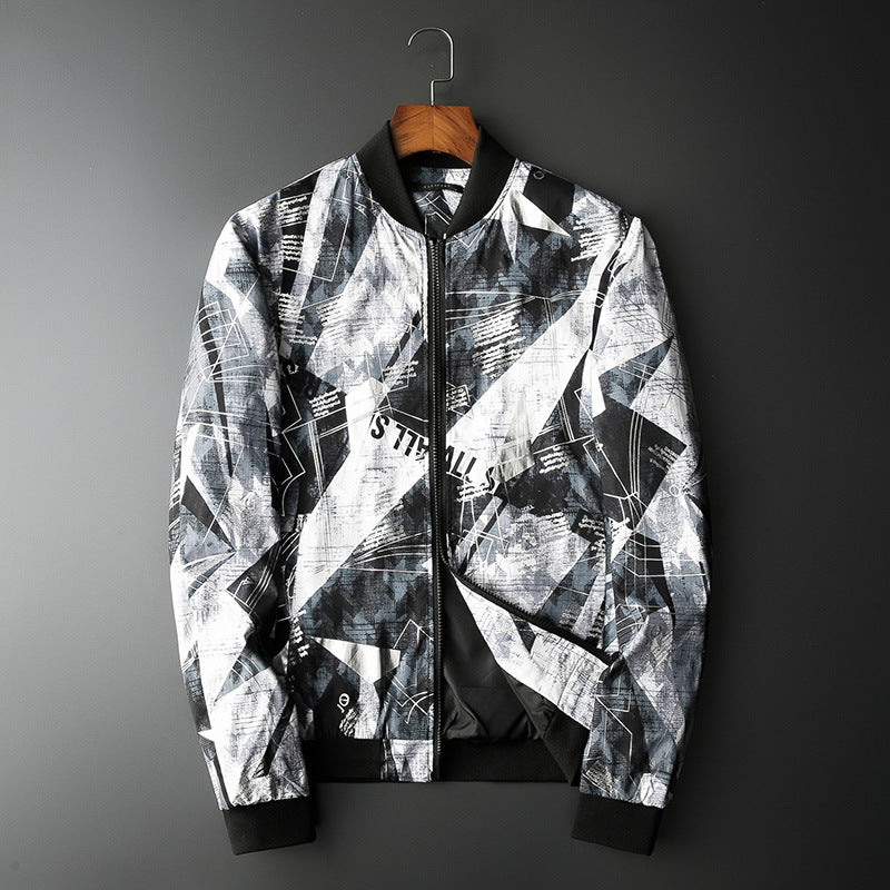 Fashion Bronzing Printing Men's Casual Jacket