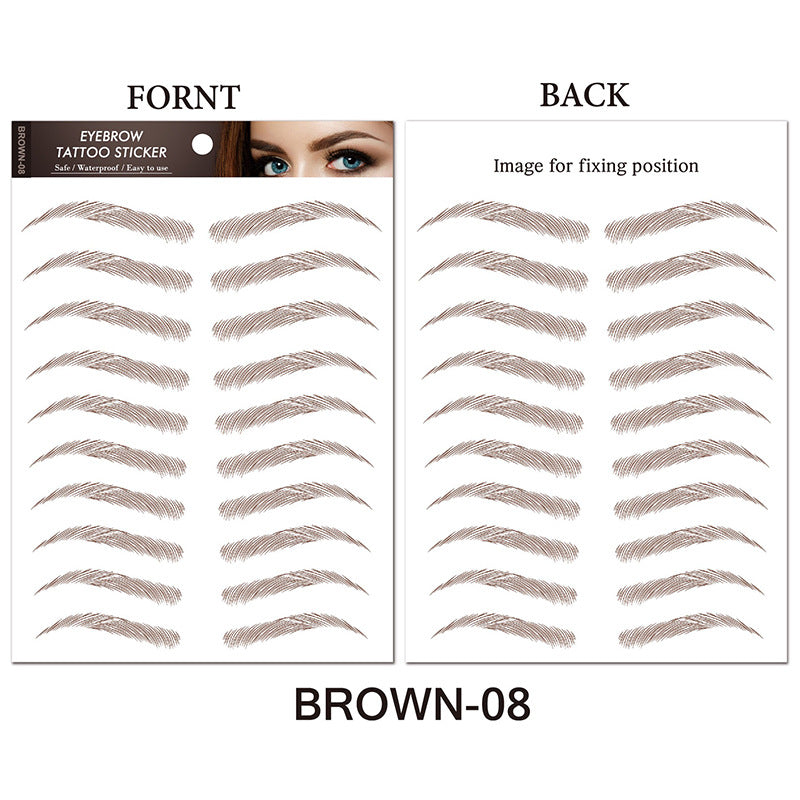 Water-based Hair-liked Authentic Eyebrow Tattoo Sticker Waterproof Cosmetics Long Lasting Makeup False Eyebrows Stickers