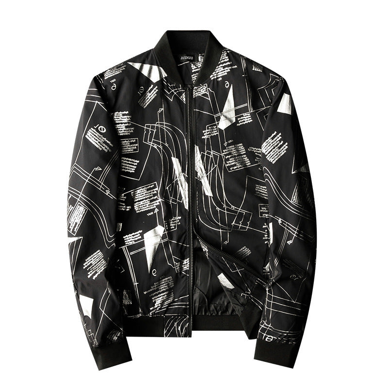 Fashion Bronzing Printing Men's Casual Jacket