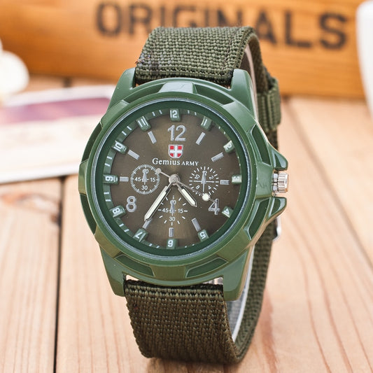 2023 New Famous Brand Men Quartz Watch Army Soldier Military Canvas Strap Fabric Analog Wrist Watches Sports Wristwatches Clock