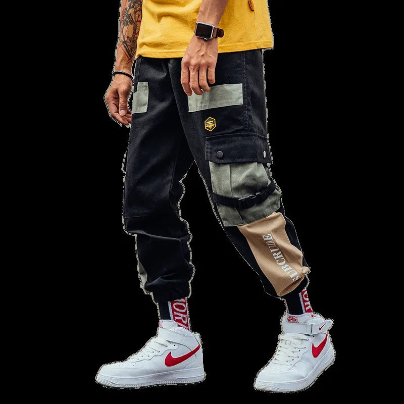 Japanese Streetwear Men Pants Casual Hip Hop Baggy Tactical Trousers Street Boy Fashion Black Pants Men Sports Jogger Sweatpants