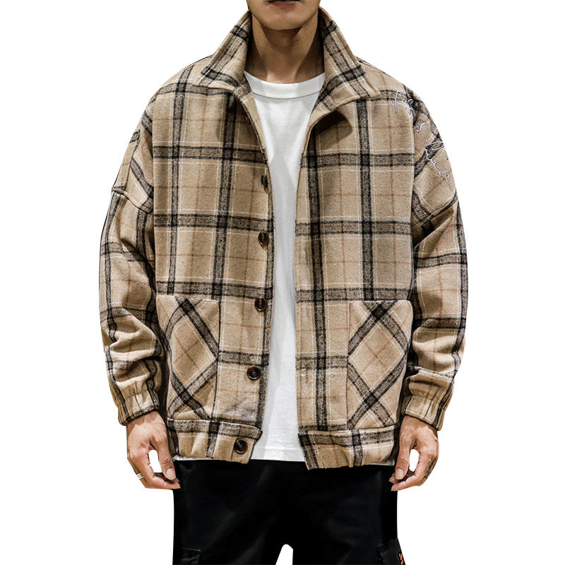 Plaid Popular Men's Casual Clothes Trend Jacket