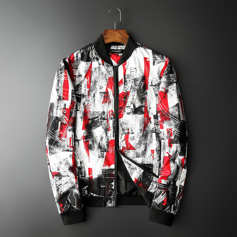 Fashion Bronzing Printing Men's Casual Jacket