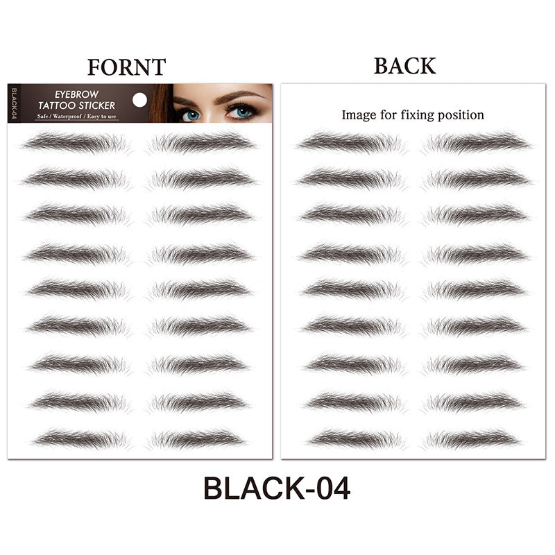 Water-based Hair-liked Authentic Eyebrow Tattoo Sticker Waterproof Cosmetics Long Lasting Makeup False Eyebrows Stickers